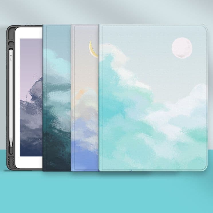 タブレットケース 夢見る空の筆槽付き保護カバー iPad/iPad Air/iPad Pro/mini