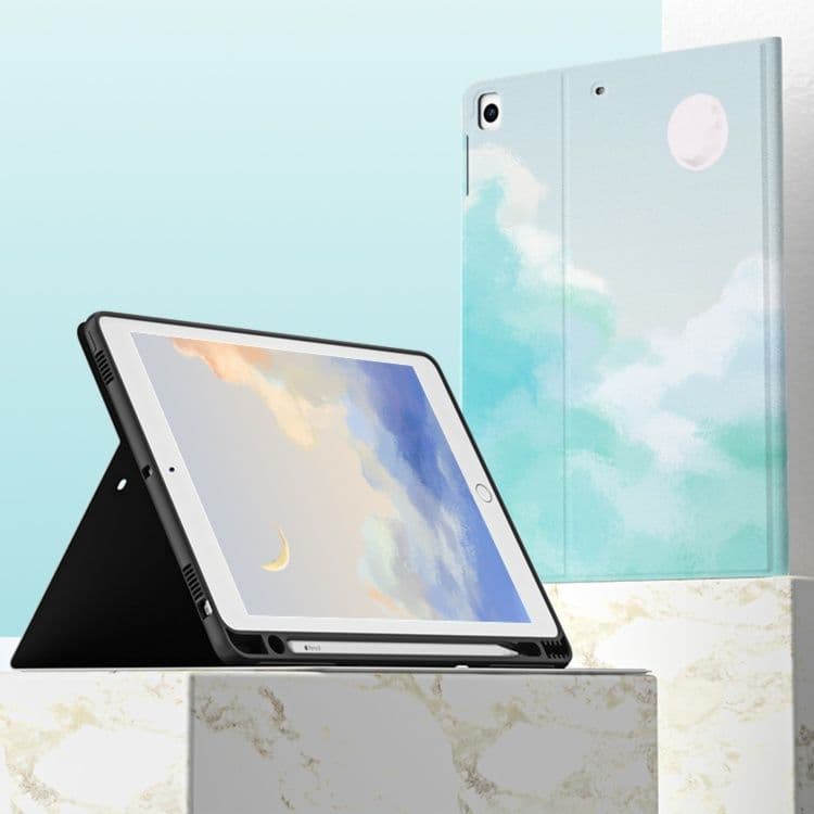 タブレットケース 夢見る空の筆槽付き保護カバー iPad/iPad Air/iPad Pro/mini