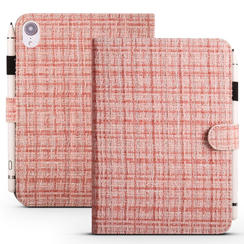 タブレットケース 高級チェック柄/iPadケース三つ折りスタンド機能付き iPad/iPad Pro